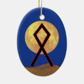 Othala Rune Viking Yule Ornement - Maison ! (Dos)