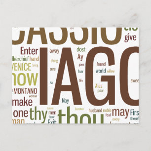 Othello Word Mosaic Briefkaart