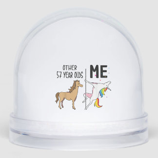 Other Unicorn 57 Year Olds Birthday And Me Gift Fo Sneeuwbol