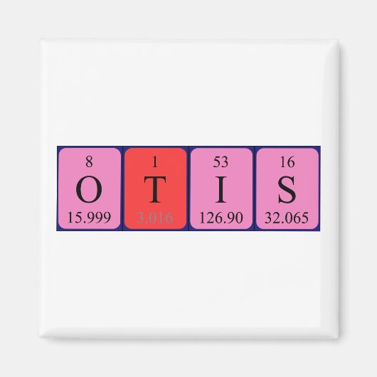Otis periodieke table name magnet magneet (Voorkant)