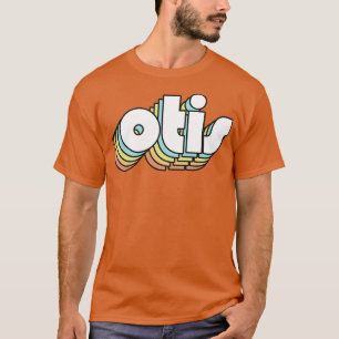 Otis Retro Rainbow Typography Vervaagde stijl T-shirt