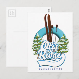Otis Ridge Massachusetts ski logo Briefkaart