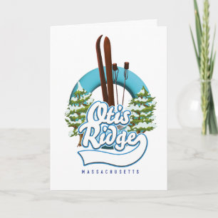 Otis Ridge Massachusetts ski logo Feestdagen Kaart
