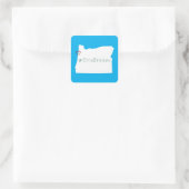 Otis Strong Rope Heart White Vierkante Sticker (Tas)