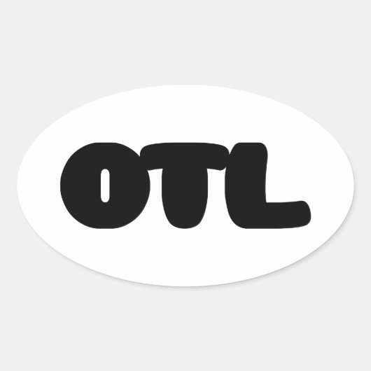 OTL Emoticon ~ Korean Slang Ovale Sticker (Voorkant)