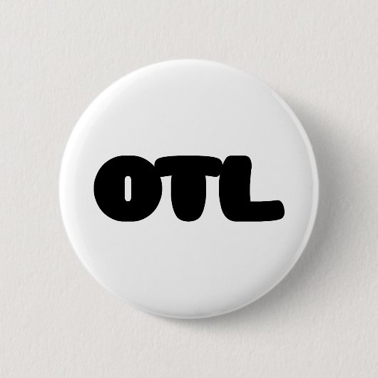 OTL Emoticon ~ Korean Slang Ronde Button 5,7 Cm (Voorkant)