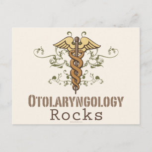 Otolaryngologie Rocks Caduceus Carte postale
