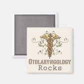 Otolaryngologie Rocks Caduceus Magnet (Recto/Verso)