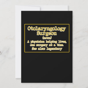 Otolaryngology Surgeon Surgery Medical Doctor Grap Bedankkaart