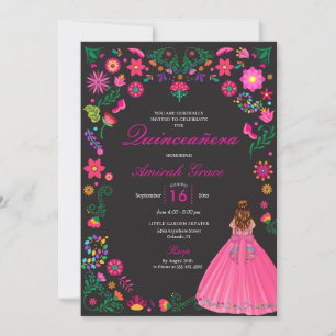 Otomi Broderie Mexicaine Quinceañera Invitation