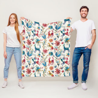 Otomi Inspired Design Fleece Deken