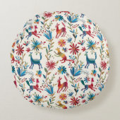 Otomi Inspired Design Rond Kussen (Voorkant)