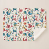 Otomi Inspired Design Sherpa Deken (Voorkant (horizontaal))