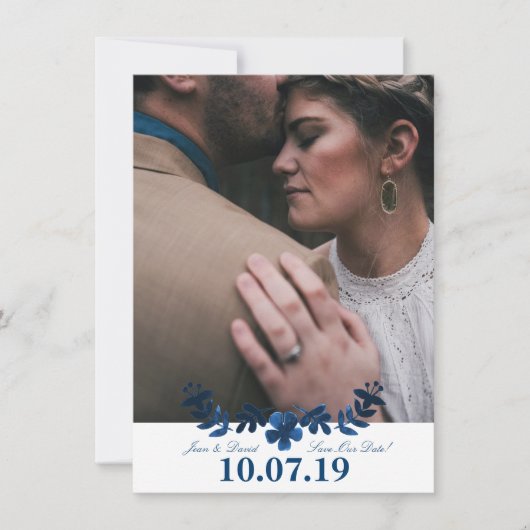 Otomi Mexicain Enregistrer La Carte Date - Marine (Devant)