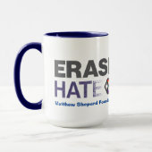 OTP Matthew Shepard Foundation Erase Hate 15 oz Mok (Links)
