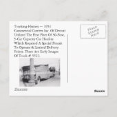 OTR-autowrakken briefkaart 1951 Vroege capaciteit (Achterkant)