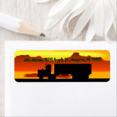 OTR Trucking Sundown Semi Return-adreslabels Etiket (Insitu)
