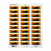 OTR Trucking Sundown Semi Return-adreslabels Etiket (Full Sheet)