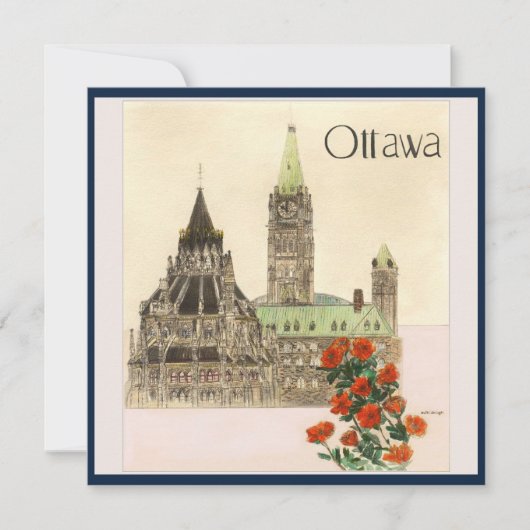 Ottawa afdrukbaar kaart (Voorkant)