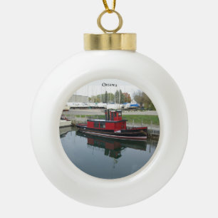Ottawa-bal of sneeuwvlok-ornament keramische bal ornament