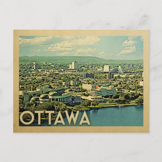 Ottawa Briefkaart Canada Vintage Travel (Voorkant)