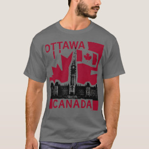 Ottawa. Canada. Canadese vlag. Parliament Hill. T-shirt