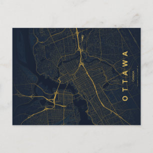 Ottawa Canada Kaart Minimalistisch