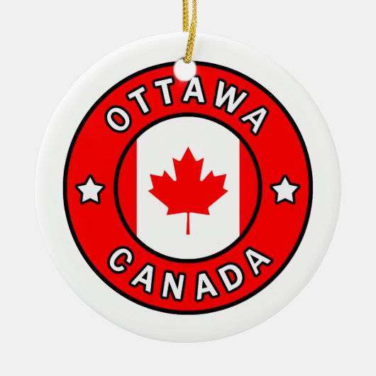 Ottawa Canada Keramisch Ornament (Voorkant)