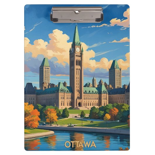 Ottawa Canada Parlementsgebouw, City Skyline Klembord (Voorkant)