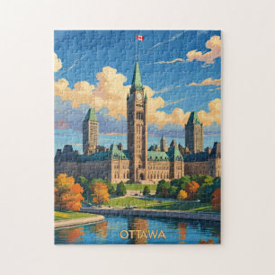 Ottawa Canada Parlementsgebouw, City Skyline Legpuzzel