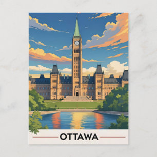 Ottawa Canada Parlementsgebouw, Stadsprofiel Feestdagenkaart