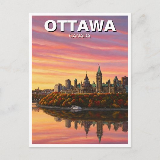 Ottawa Canada Reizen Briefkaart (Voorkant)
