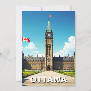 Ottawa Canada Reizen Feestdagenkaart
