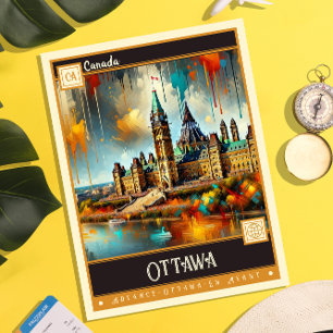 Ottawa Canada    schilderij Briefkaart