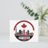 Ottawa Canada Skyline Briefkaart (Staand voorkant)