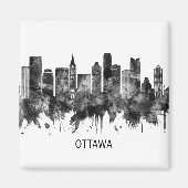 Ottawa Canada Skyline BW Magneet (Voorkant)