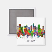 Ottawa Canada Skyline Magneet (Voorkant / Achterkant)