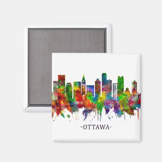 Ottawa Canada Skyline Magneet (Voorkant / Achterkant)