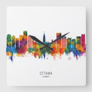Ottawa Canada Skyline Vierkante Klok
