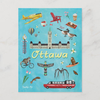 Ottawa Canada Zomer Groeten Briefkaart