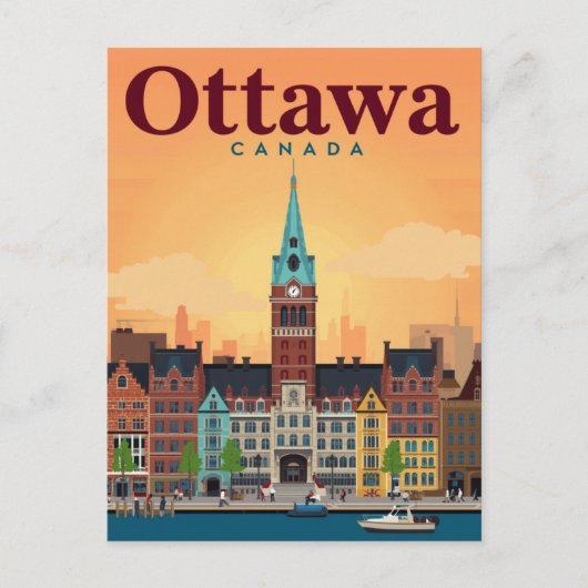 Ottawa Clock Tower ByWard Market Briefkaart (Voorkant)