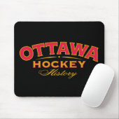 Ottawa Hockey History Black Muismat (Met muis)