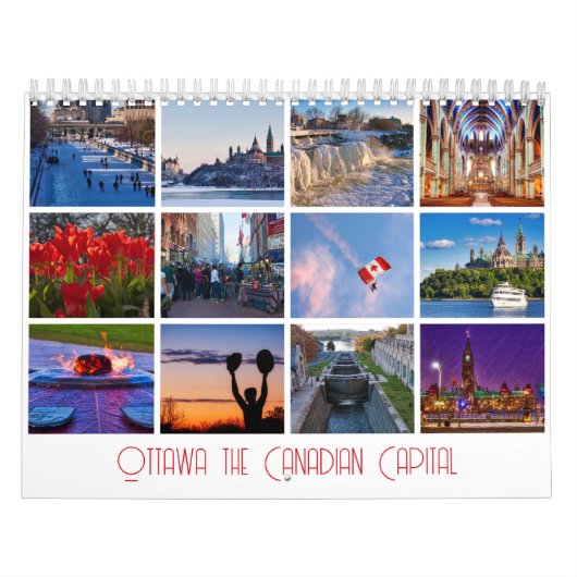 Ottawa, la capitale canadienne Calendrier des 12 m (Protection)