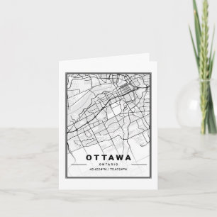 Ottawa Ontario Canada Travel City Map Kaart