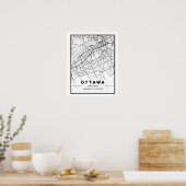 Ottawa Ontario Canada Travel City Map Poster (Keuken)