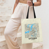 Ottawa, Ontario City Map Tote Bag