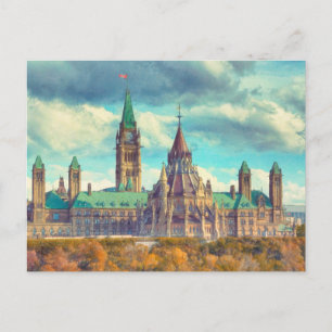 Ottawa Parliament Hill Ontario Canada Art Briefkaa Briefkaart