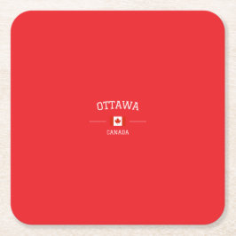 Ottawa Vierkante Kartonnen Onderzetter