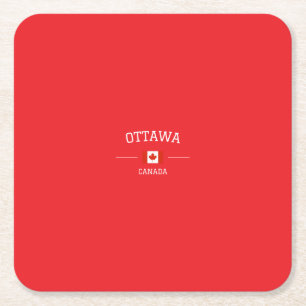 Ottawa Vierkante Kartonnen Onderzetter