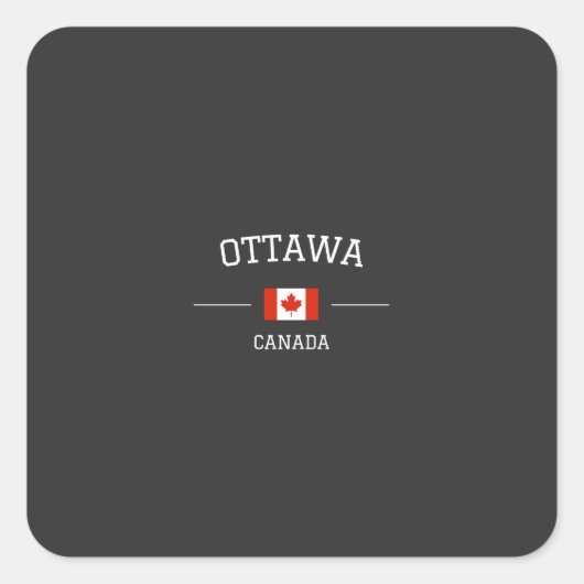 Ottawa Vierkante Sticker (Voorkant)